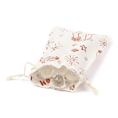 Christmas Theme Cotton Fabric Cloth Bag ABAG-H104-B15-1