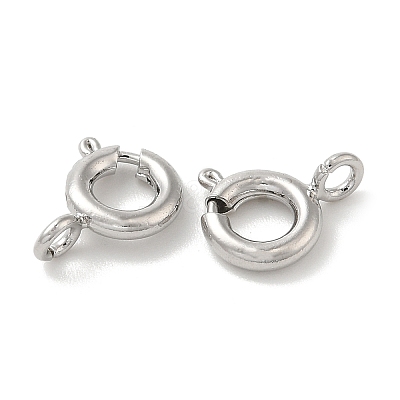 Brass Spring Ring Clasps KK-P249-08A-P-1