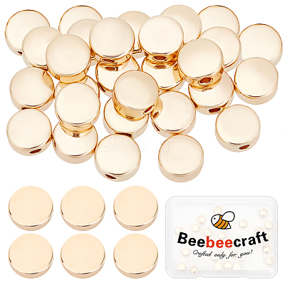 80Pcs Rack Plating Brass Beads KK-BBC0027-38G-1