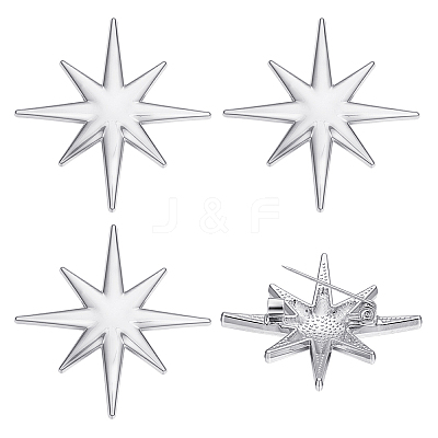 4Pcs Alloy Lapel Pin Brooches for Backpack Clothes JEWB-UN0002-68-1