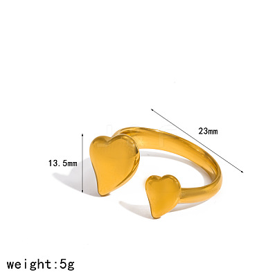 304 Stainless Steel Cuff Open Rings WG8B2A1-01-1
