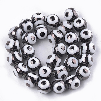 Electroplate Glass Beads Strands EGLA-T012-02C-1
