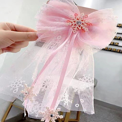 1 Roll Polyester Organza Ribbons for Sewing Christmas Decoration WINT-LP0001-01-1