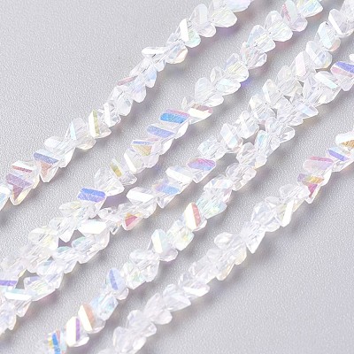 Electroplate Glass Bead Strands GLAA-F092-A06-1