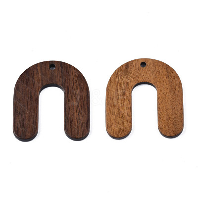 Resin & Walnut Wood Pendants WOOD-N011-008-1