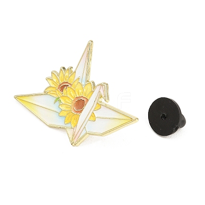 Light Gold Alloy Enamel Brooch JEWB-K018-39C-G-1