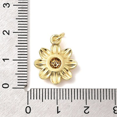 Brass Micro Pave Cubic Zirconia Pendants KK-C137-07A-G-1