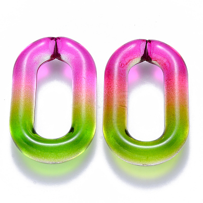 Two Tone Transparent Acrylic Linking Rings OACR-S036-006B-N-1