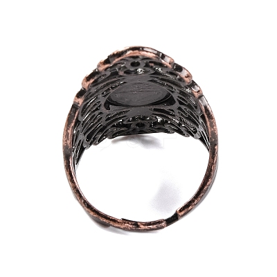 Natural Obsidian Retro Finger Rings RJEW-B067-02R-29-1