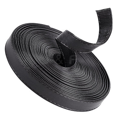 Flat PU Imitation Leather Cord LC-WH0006-05D-02-1
