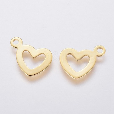 304 Stainless Steel Open Heart Charms LS-STAS-L234-087G-1