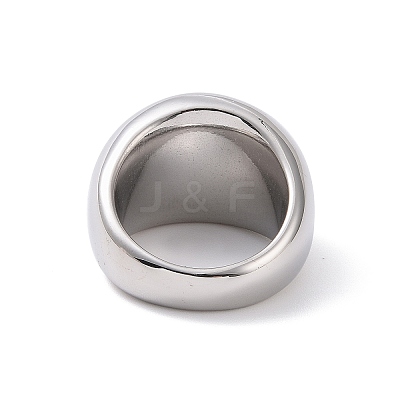 Non-Tarnish 304 Stainless Steel Chunky Dome Finger Ring for Men Women STAS-E168-09P-1