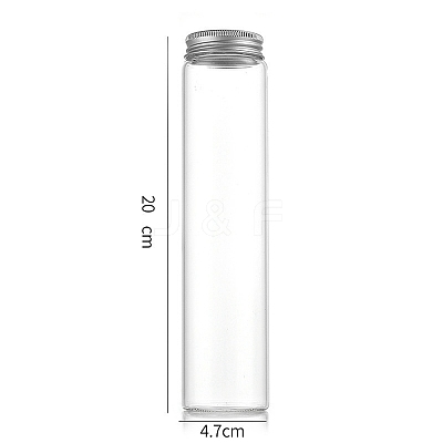 Column Glass Screw Top Bead Storage Tubes CON-WH0086-094J-01-1