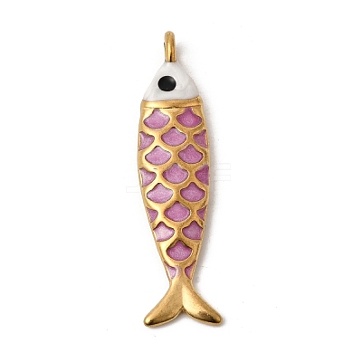 304 Stainless Steel Enamel Pendants STAS-B128-53G-1