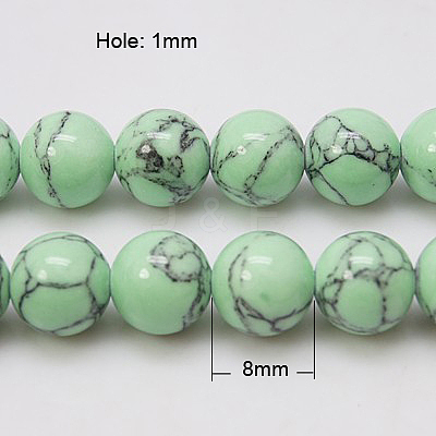 Synthetic Turquoise Beads Strands TURQ-H038-8mm-XXS19-1