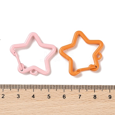 Spray Painted Alloy Key Snap Hook Clasps for Keychains FIND-L016-02-1