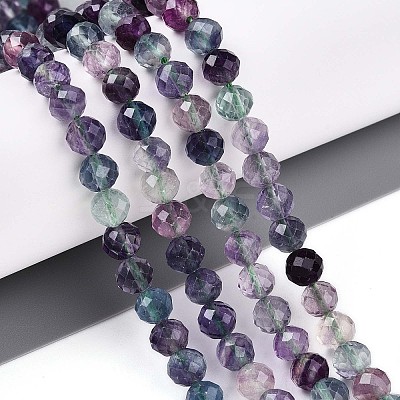 Natural Rainbow Fluorite Beads Strands G-S345-6mm-29-1