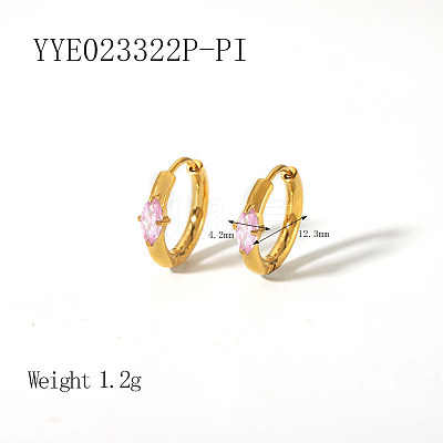 Elegant 304 Stainless Steel Hoop Earrings LS-QA3505-2-1