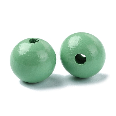 Wood Large Hole European Beads WOOD-D027-01H-1