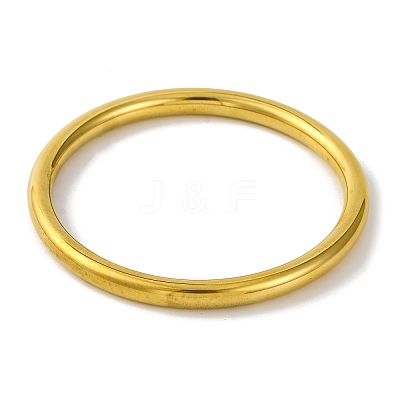 Ion Plating(IP) Plain 304 Stainless Steel Bangles for Women Hand Polished  BJEW-B104-33B-G-1