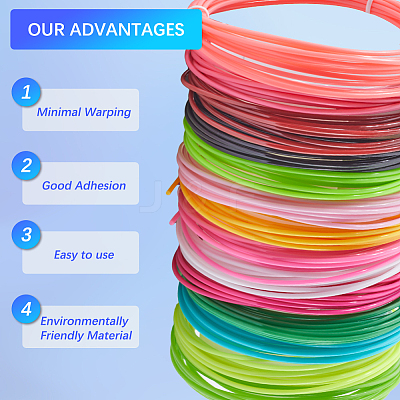 30 Bundles 30 Colors 3D Printing Pen Filament DIY-WH0021-40-1