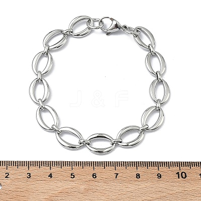 304 Stainless Steel Link Chain Bracelets for Women BJEW-B169-04A-P-1