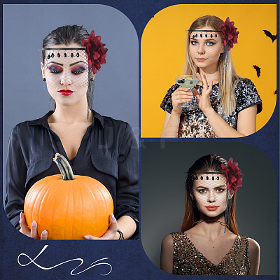 Nylon and Polyester and PP Plastic Halloween Headwear for Women Girls OHAR-WH20012-03-1