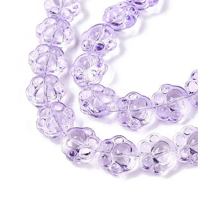 Transparent Electroplate Glass Beads Strands EGLA-T021-12E-1
