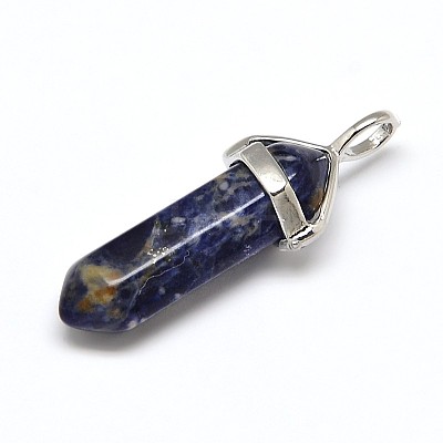 Natural Sodalite Double Terminated Pointed Pendants LS-G-J261-B10-1