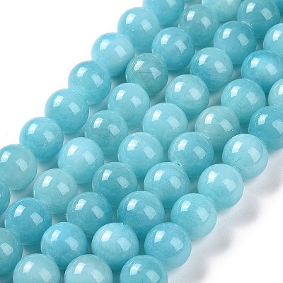 Natural Mashan Jade Round Beads Strands G-D263-4mm-XS28-1