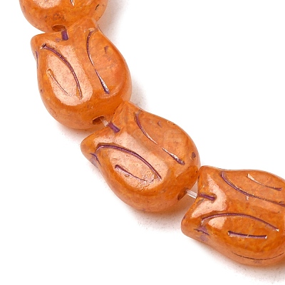 Painted Glass Beads Strands GLAA-Z021-20E-1