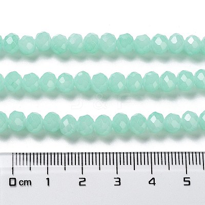 Baking Paint Imitation Jade Glass Bead Strands DGLA-A034-J6MM-A22-1