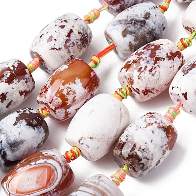 Natural Fire Crackle Agate Beads Strands G-P605-D01-01-1