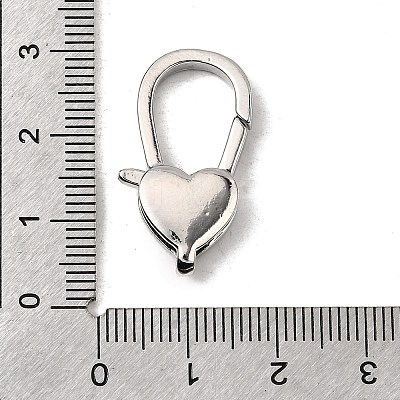 Brass Clear Cubic Zirconia Lobster Claw Clasps KK-Z078-46C-P-1