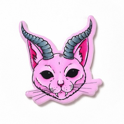 Halloween Printed Acrylic Pendants MACR-K330-09B-1