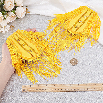 1 Pair Cloth Tassels Epaulette AJEW-HY0003-38A-1