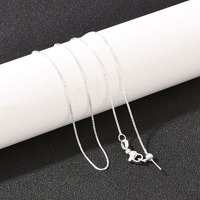 1MM Brass Box Chain Adjustable Slider Necklaces KK-H533-09A-S-1