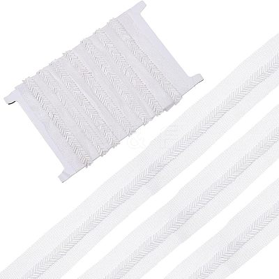 Mesh Fabric with Plastic Wheat Beads Ribbon OCOR-CA0001-15-1