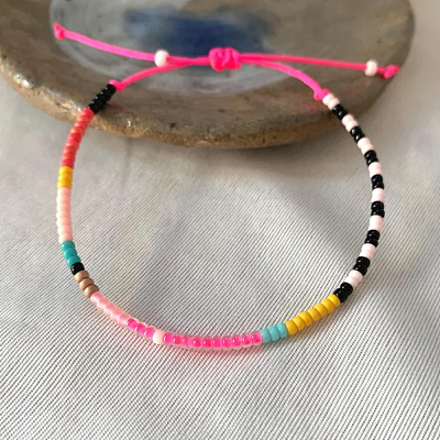 Bohemian Adjustable Glass Seed Beaded Bracelets for Women YP9037-2-1