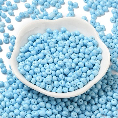 6/0 Opaque Baking Paint Glass Seed Beads SEED-M012-02A-13-1