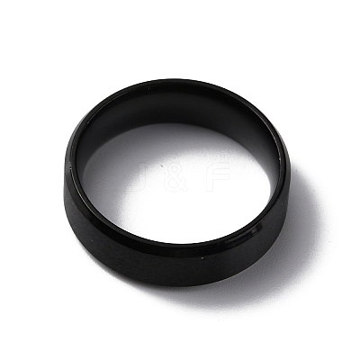 PVD Vacuum Plating Matte Style 304 Stainless Steel Wide Band Finger Rings for Women Men RJEW-WH0009-14B-EB-1