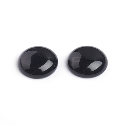 Natural Black Agate Cabochons G-I274-17-1