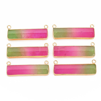 Natural Quartz Crystal Connector Charms G-N326-111-1