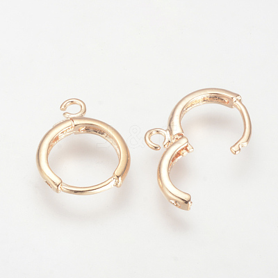Brass Hoop Earrings KK-Q675-52G-1