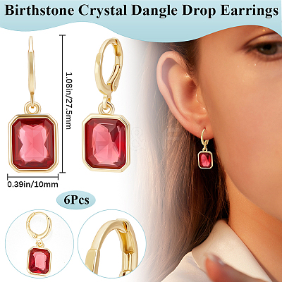 3Pairs Brass Leveback Earring EJEW-BBC0001-61A-1