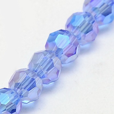 Electroplate Glass Beads Strands EGLA-J042-4mm-AB02-1