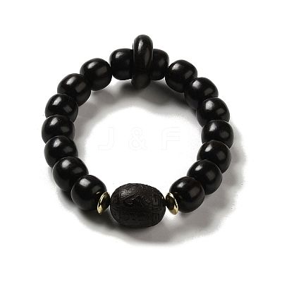 Wood Mala Bead Bracelets BJEW-B080-21-1