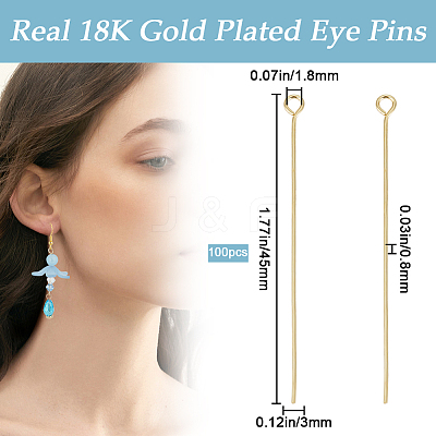 Brass Eye Pins KK-BBC0012-23A-1