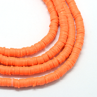 Handmade Polymer Clay Beads X-CLAY-R067-6.0mm-12-1