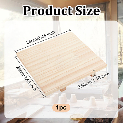 Wooden Clay Board Mat Mud Board WOOD-WH0030-68-1